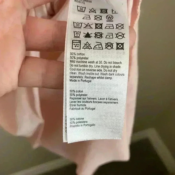 All Saints Duma Asymmetrical‎ Tank Dress Blush - Picture 12 of 16